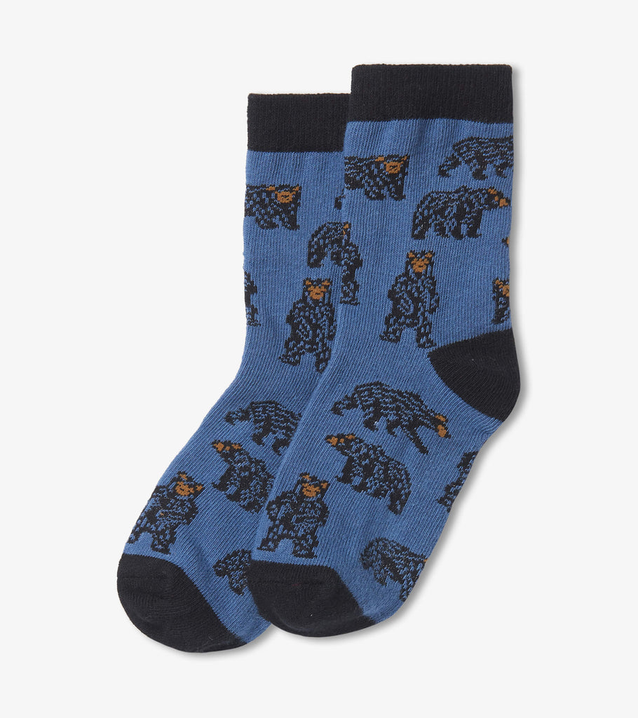 Blue Wild Bears Socks