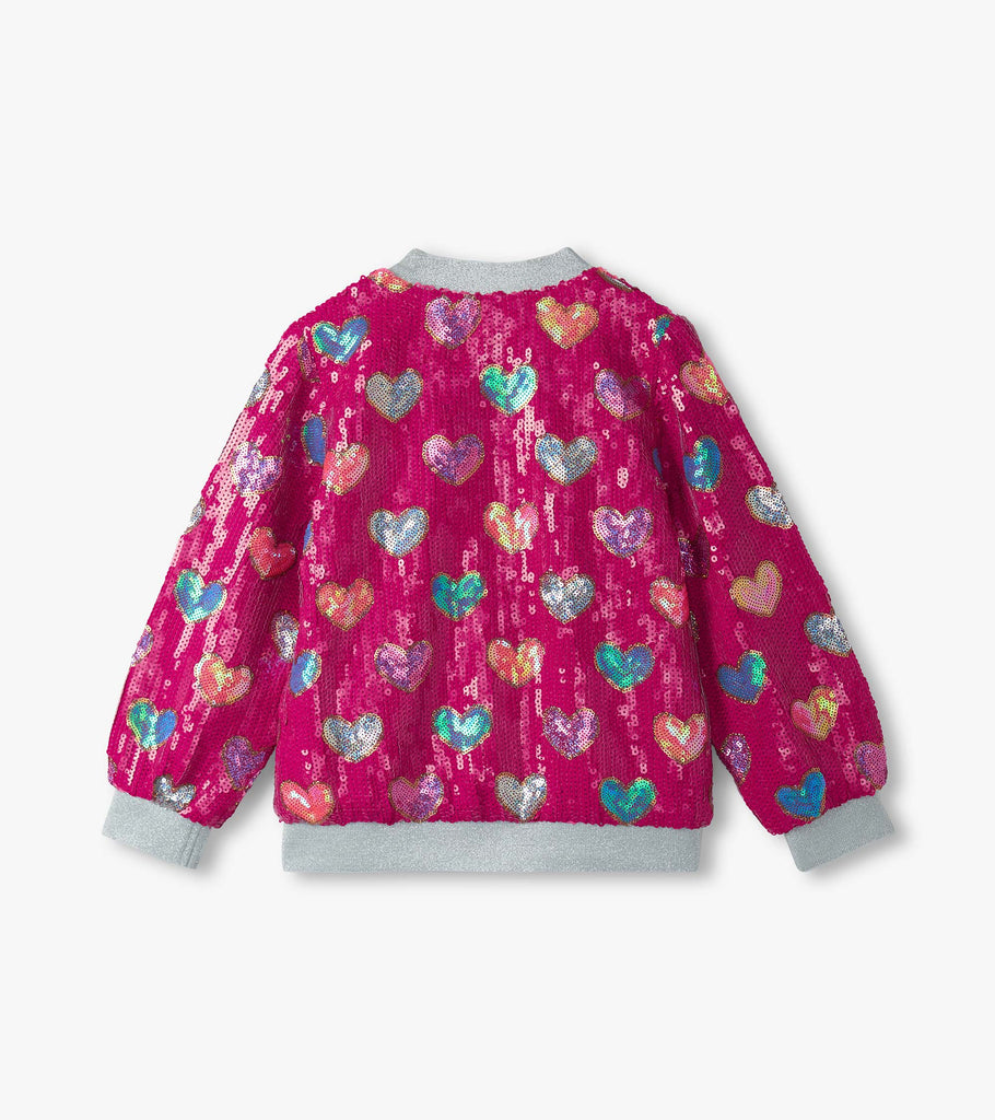 Busted Hearts Sequin Bomber