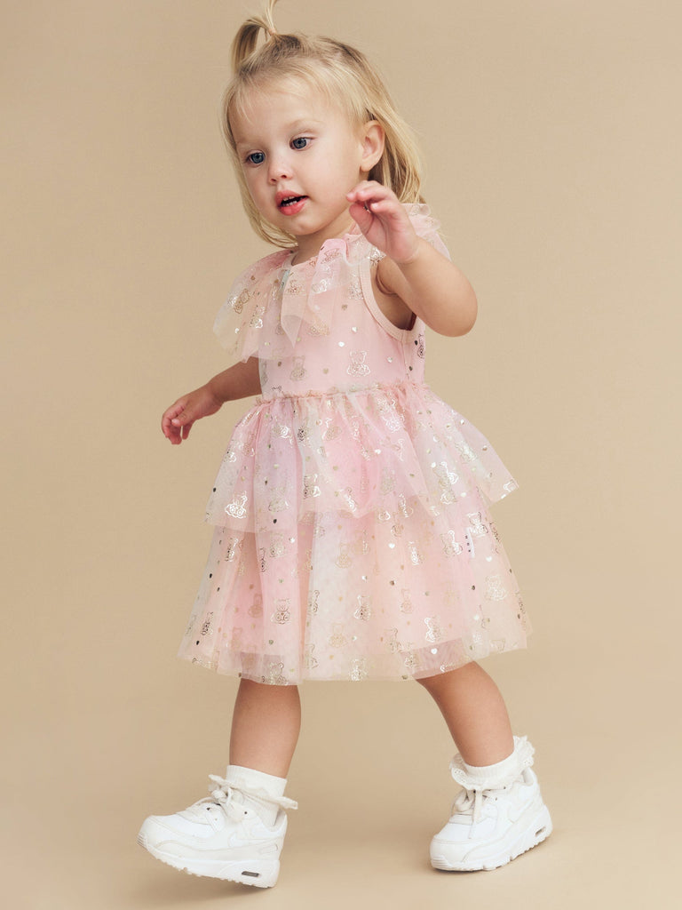 Cloud Bear Baby/Kids Tiered Party Dress