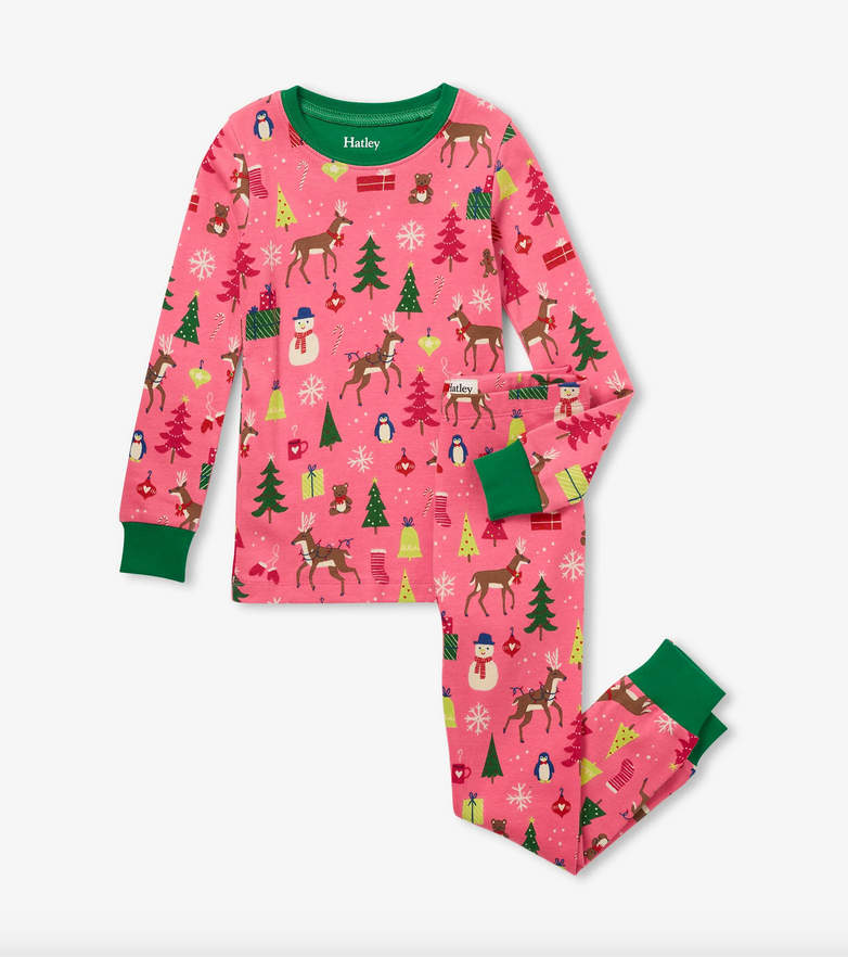 Pink Holidays Organic Cotton PJ Set