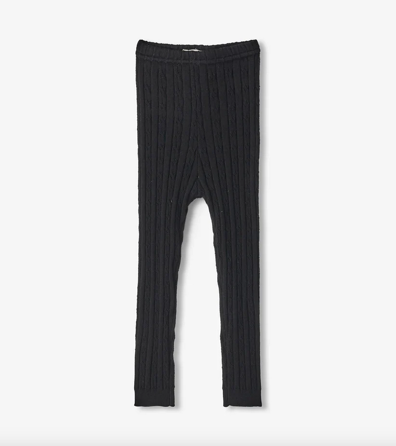 Black Cable Knit Legging