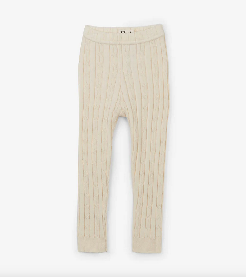 Cream Cable Knit Legging