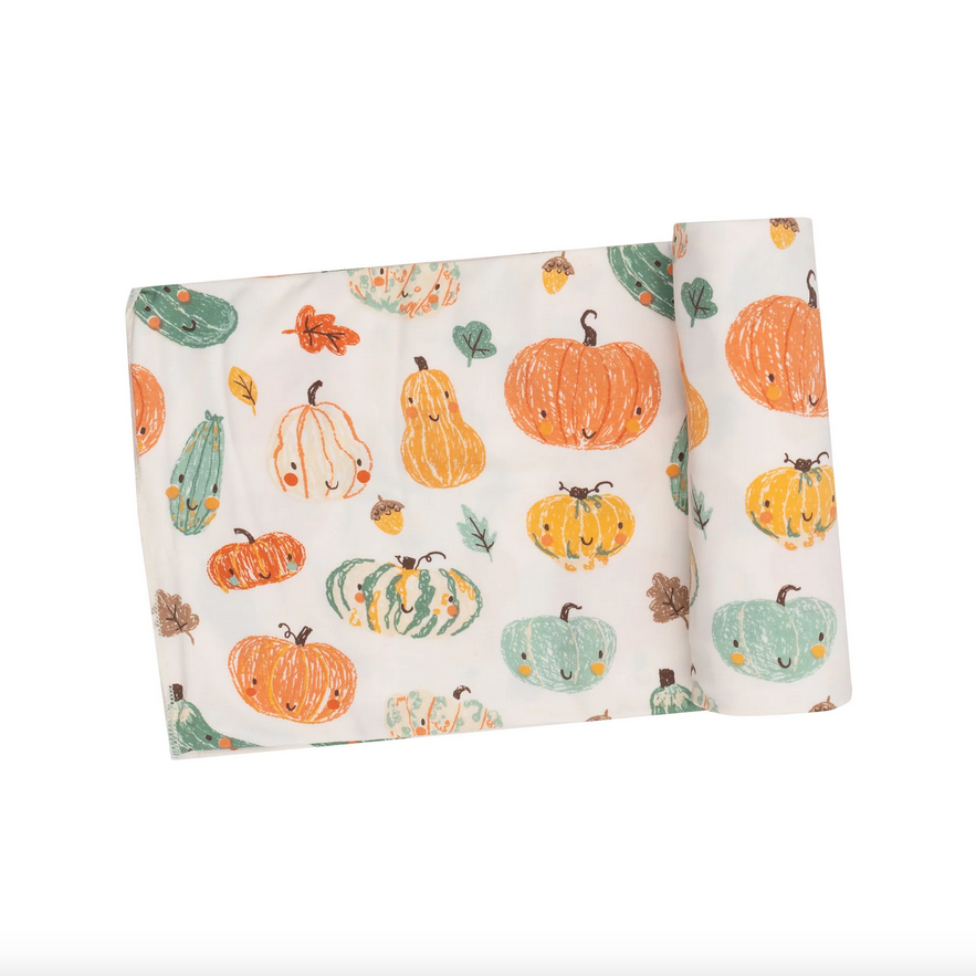 Crayon Pumpkins Swaddle Blanket