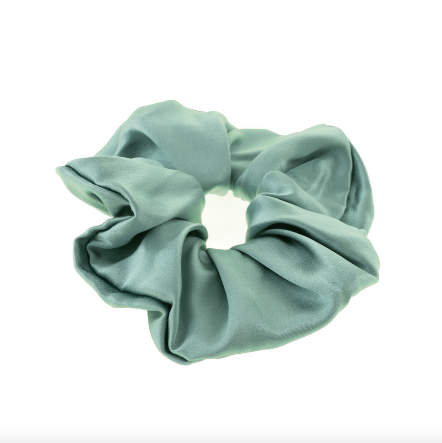 Seafoam Satin Scrunchie