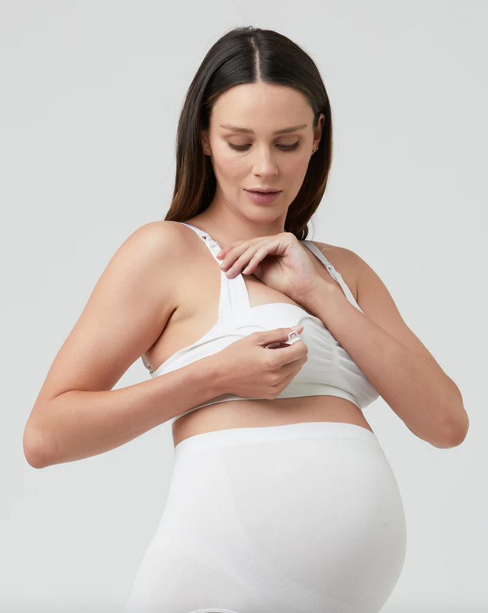 White Seamless Nursing Bra