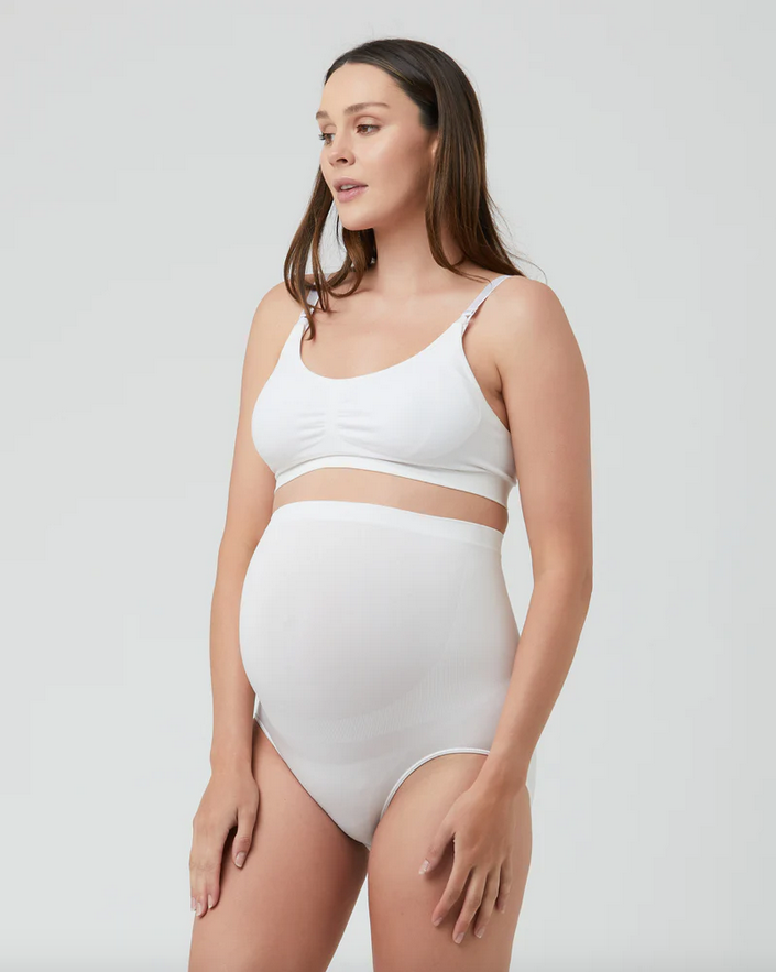 White Seamless Nursing Bra