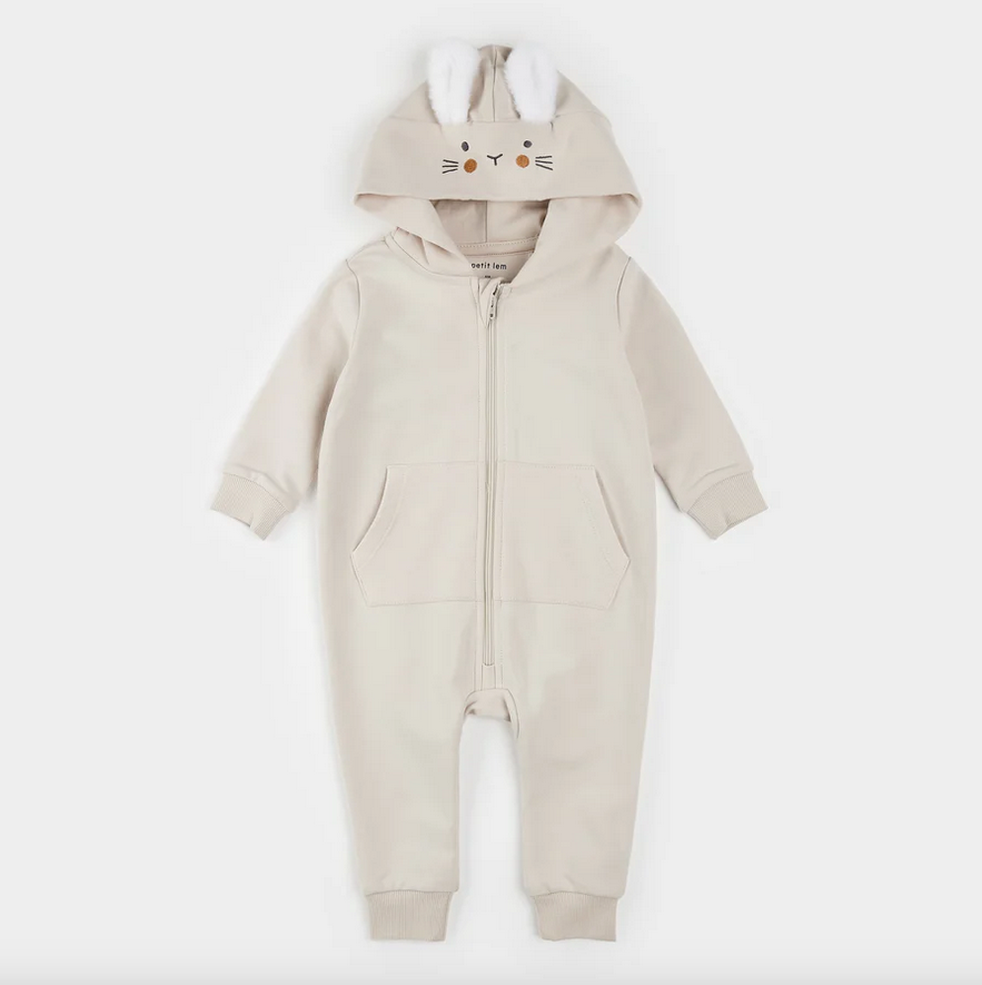 Bunny Hop Hooded Romper