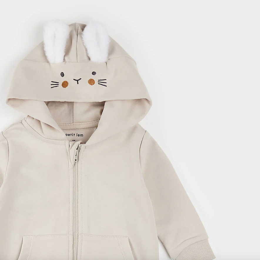 Bunny Hop Hooded Romper