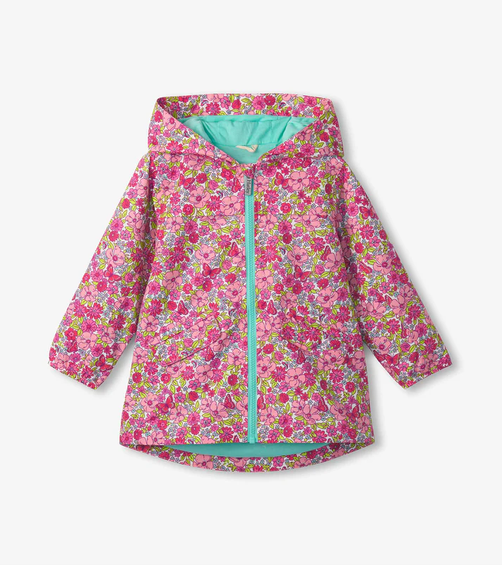 Groovy Flowers Field Rain Jacket