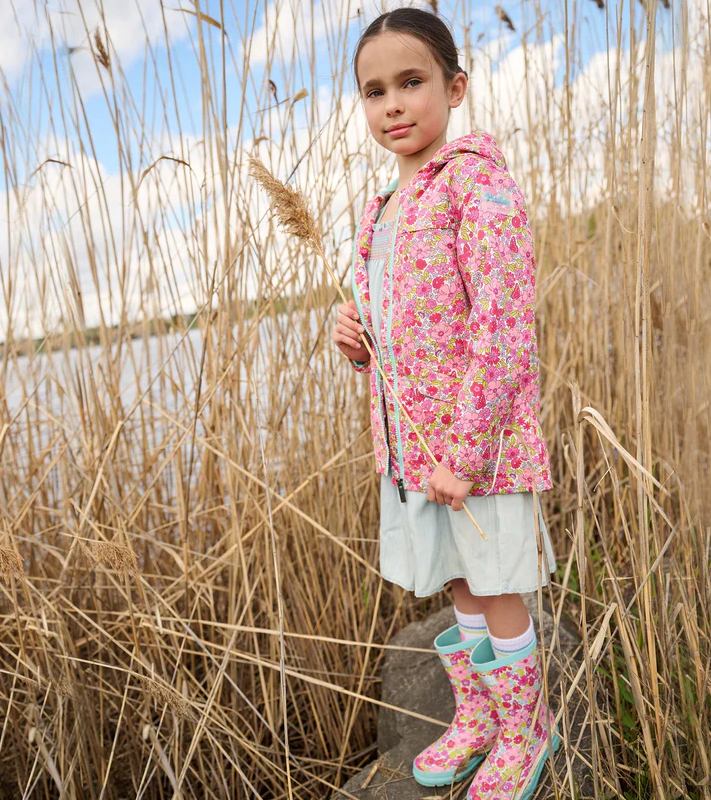 Groovy Flowers Field Rain Jacket