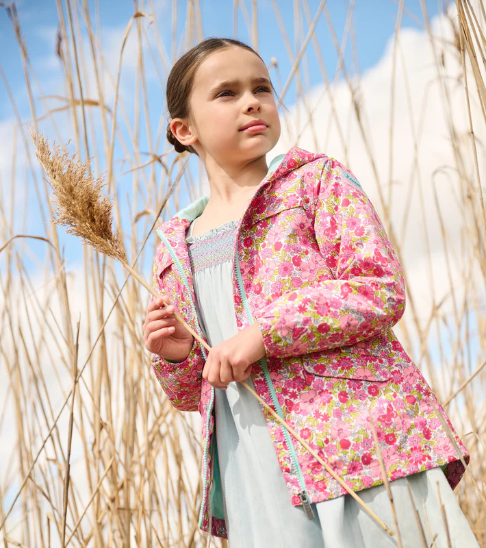 Groovy Flowers Field Rain Jacket