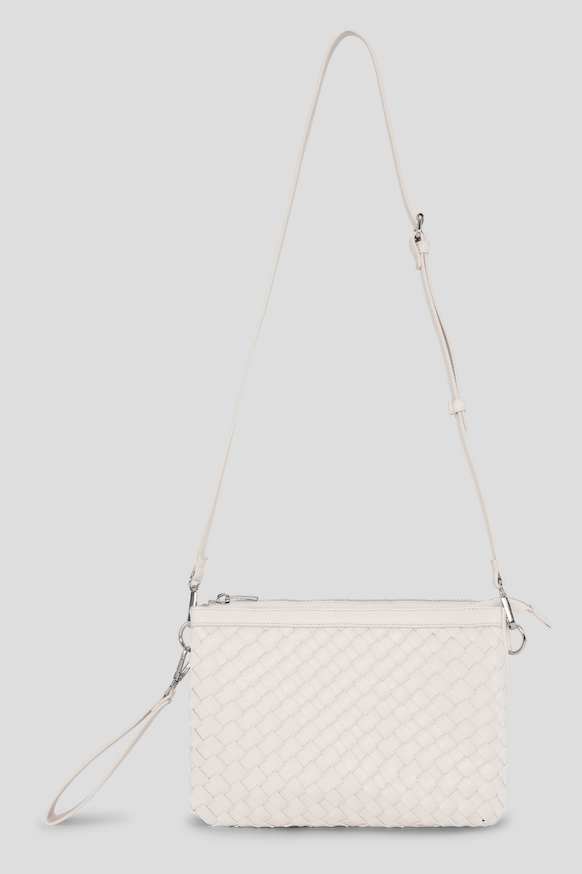 Woven Cross-Body Bag | Eggshell