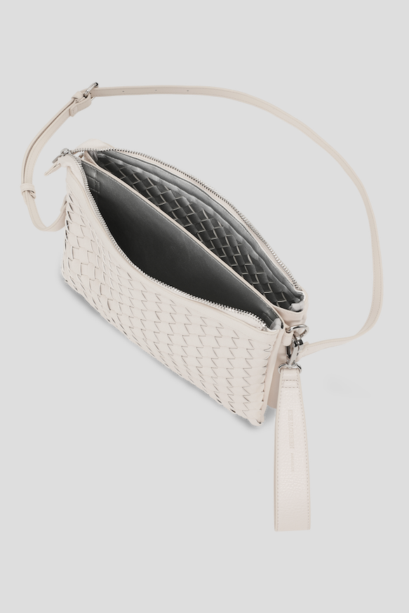 Woven Cross-Body Bag | Eggshell