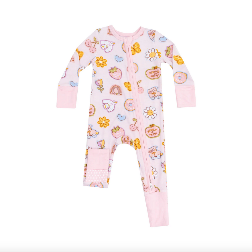 Groovy Vibes Footie | Pink
