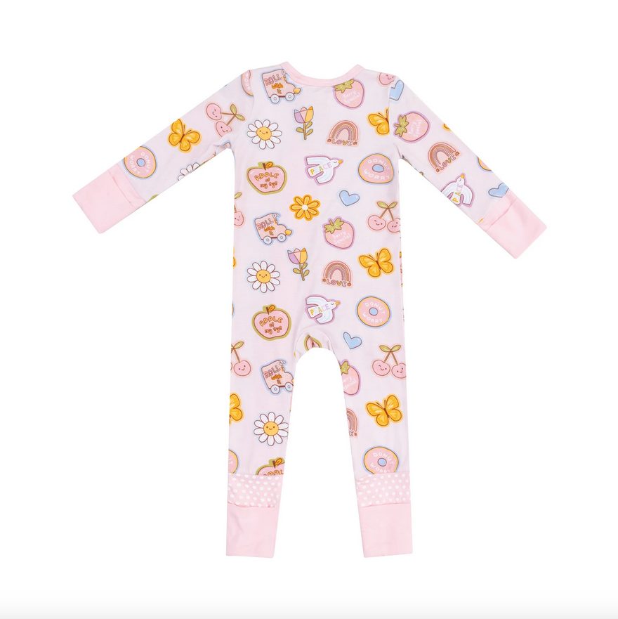 Groovy Vibes Footie | Pink