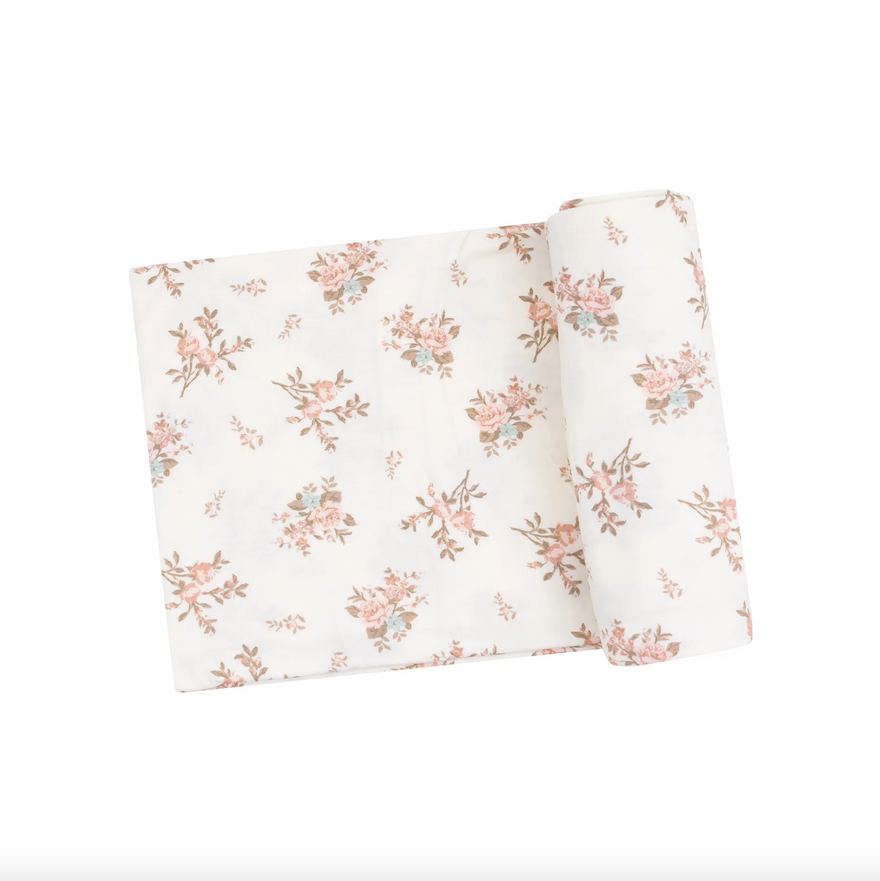Vintage Rosebuds Swaddle Blanket
