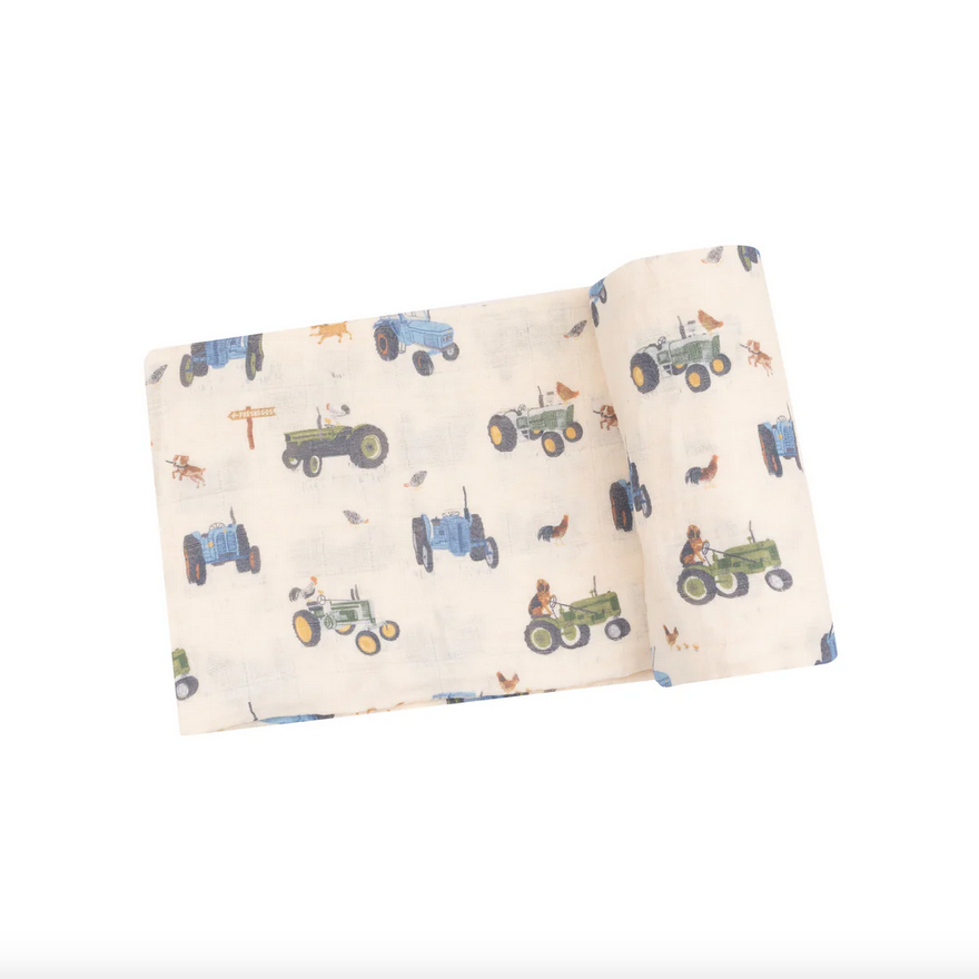 Tractor Friends Swaddle Blanket
