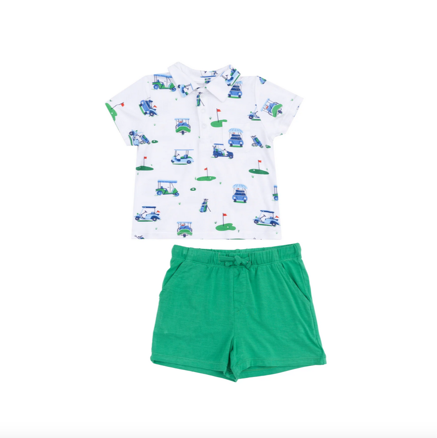 Vintage Golf Carts Polo Set