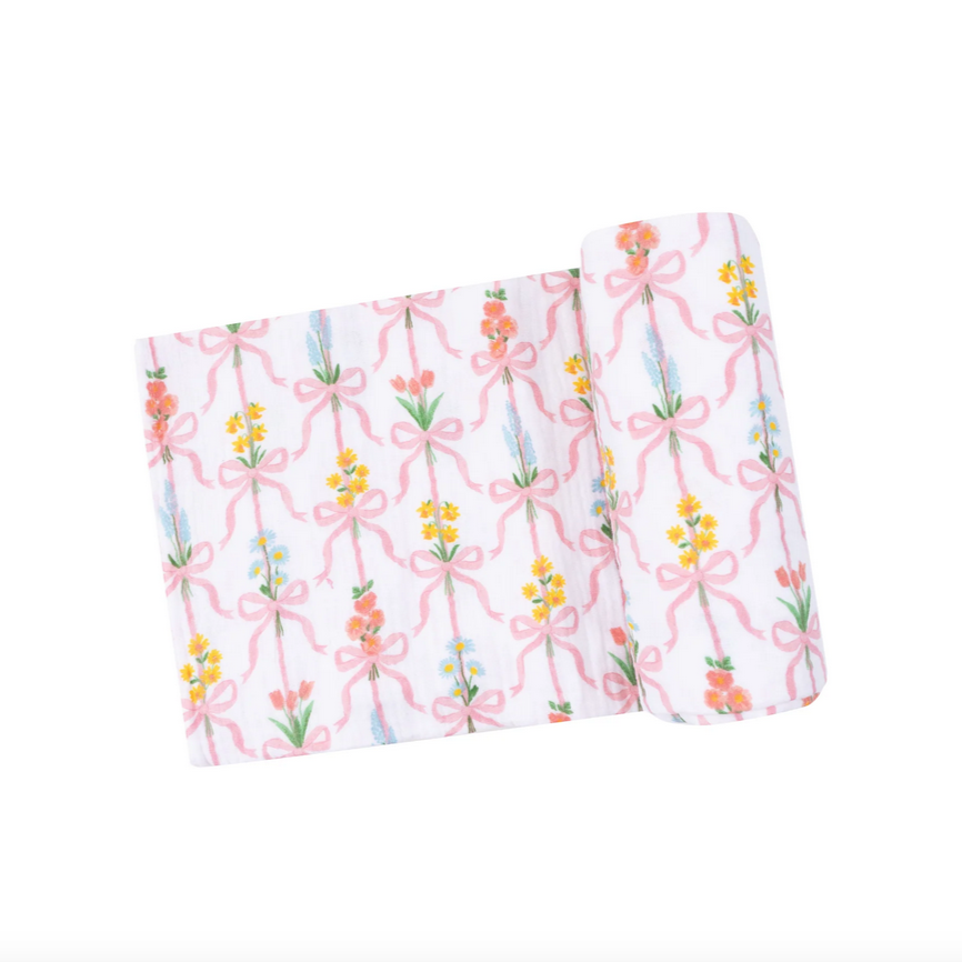 Ribbon Bouquet Swaddle Blanket