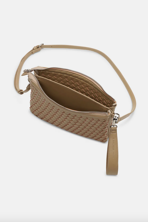 Woven Cross-Body Bag | Mocha