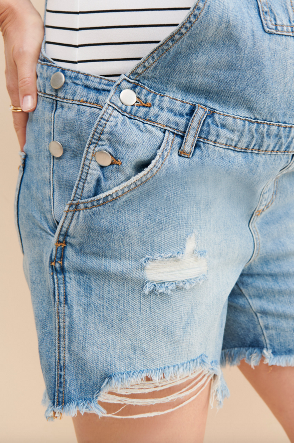 Denim Short Overalls