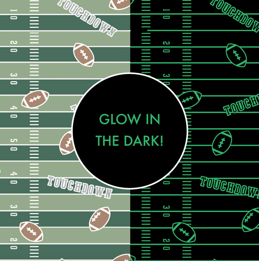 Glow in the Dark Football Field Swaddle Blanket