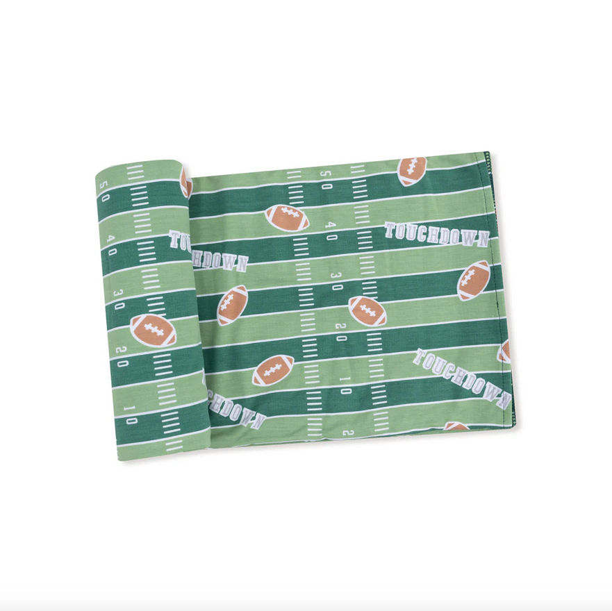 Glow in the Dark Football Field Swaddle Blanket
