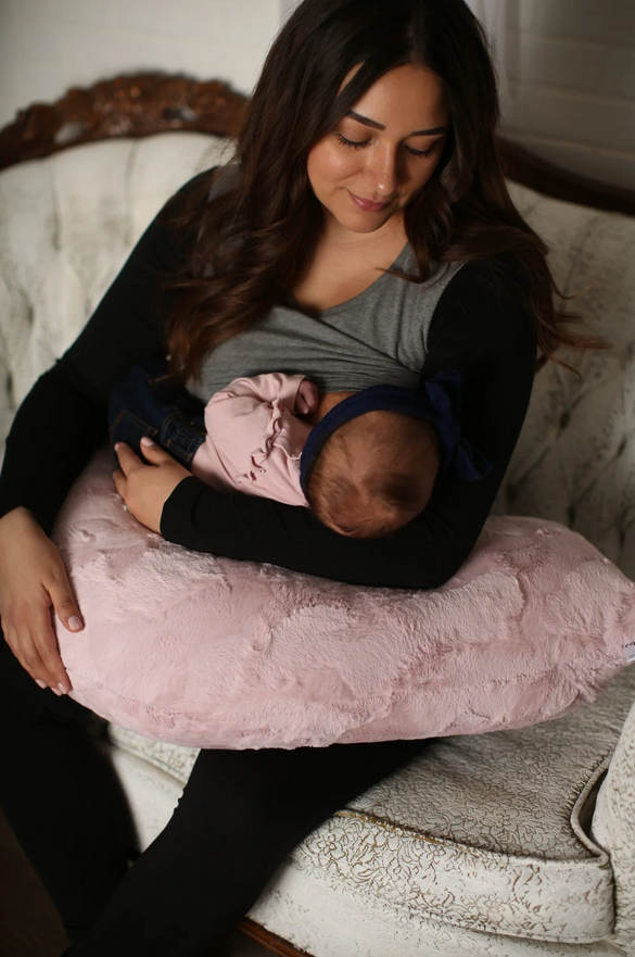 Minky Nursing Pillow | Pink