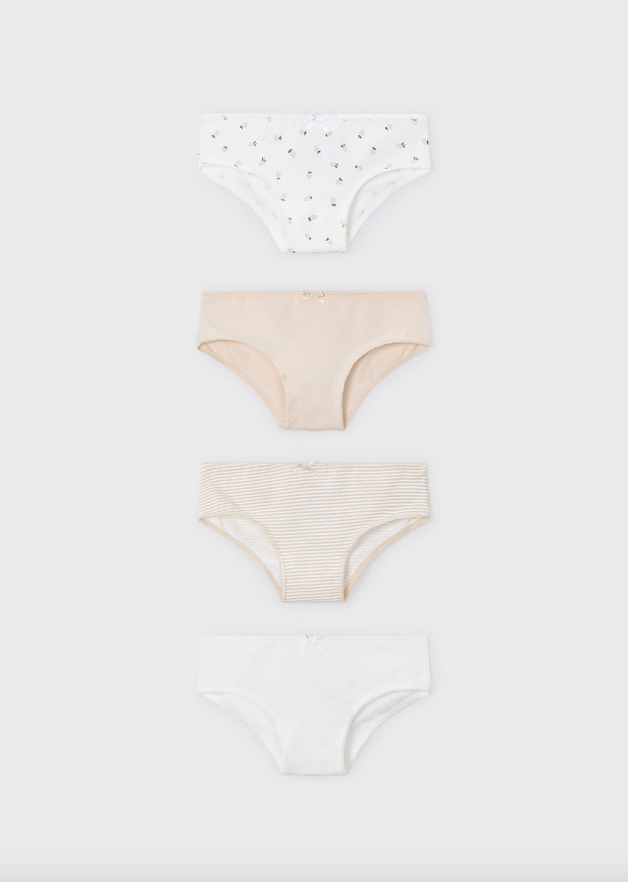 Girls Neutral Underwear Set