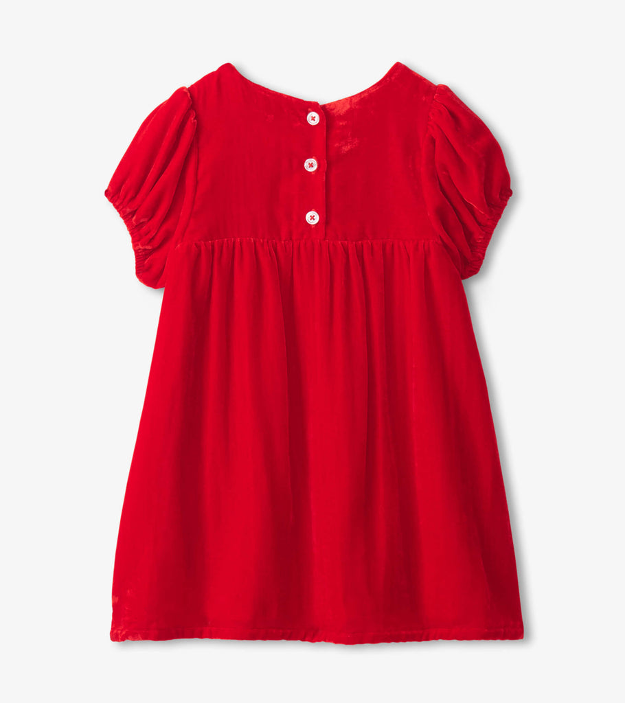 Velvet Pinafore Baby Dress