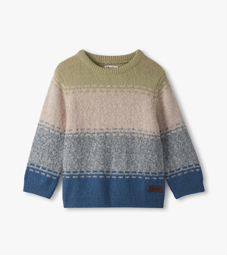 Blue Combo Crew Sweater