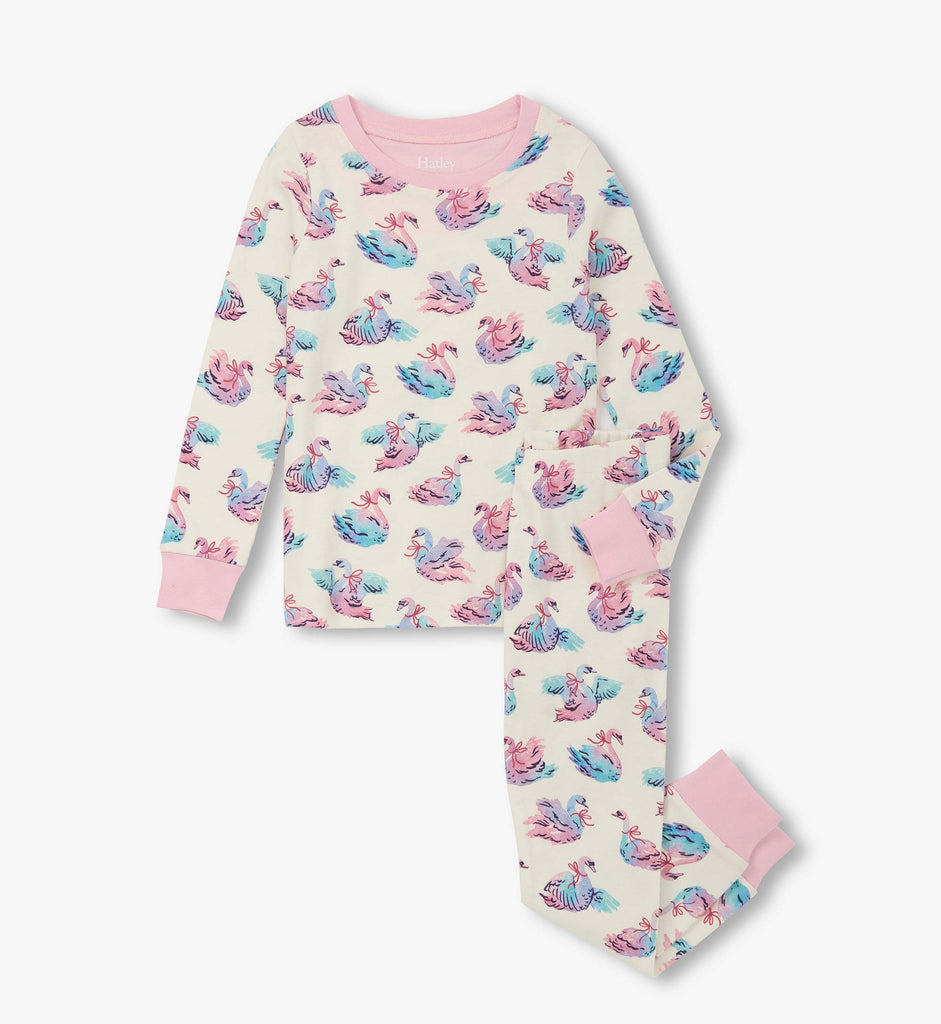 Elegant Swans Pajama Set