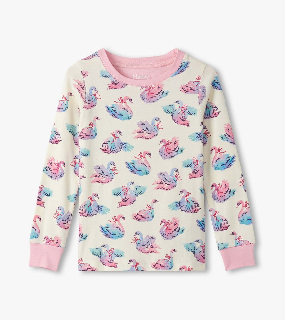 Elegant Swans Pajama Set