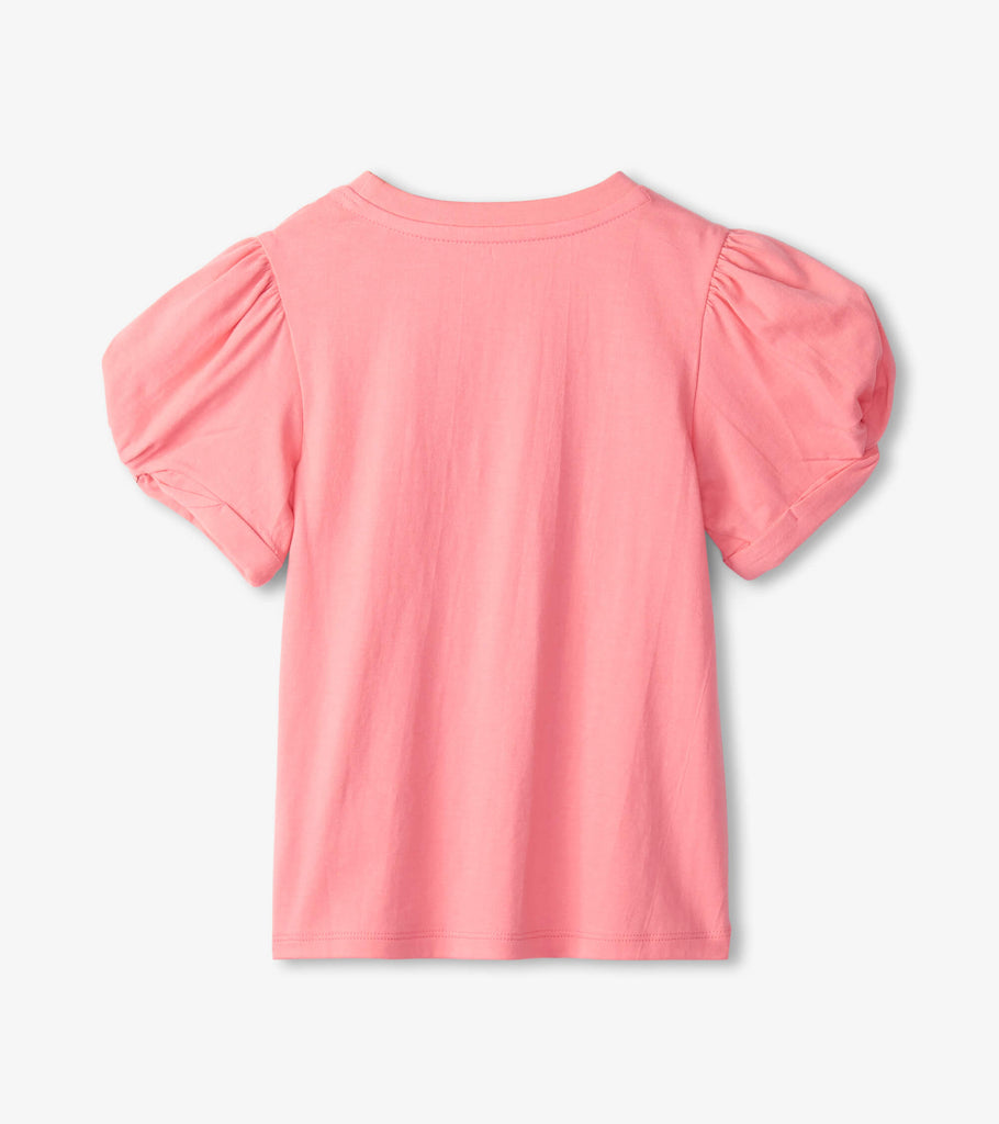 Twisted Sleeve Tee | Pink