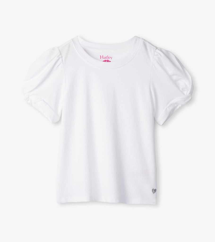 Twisted Sleeve Tee | White