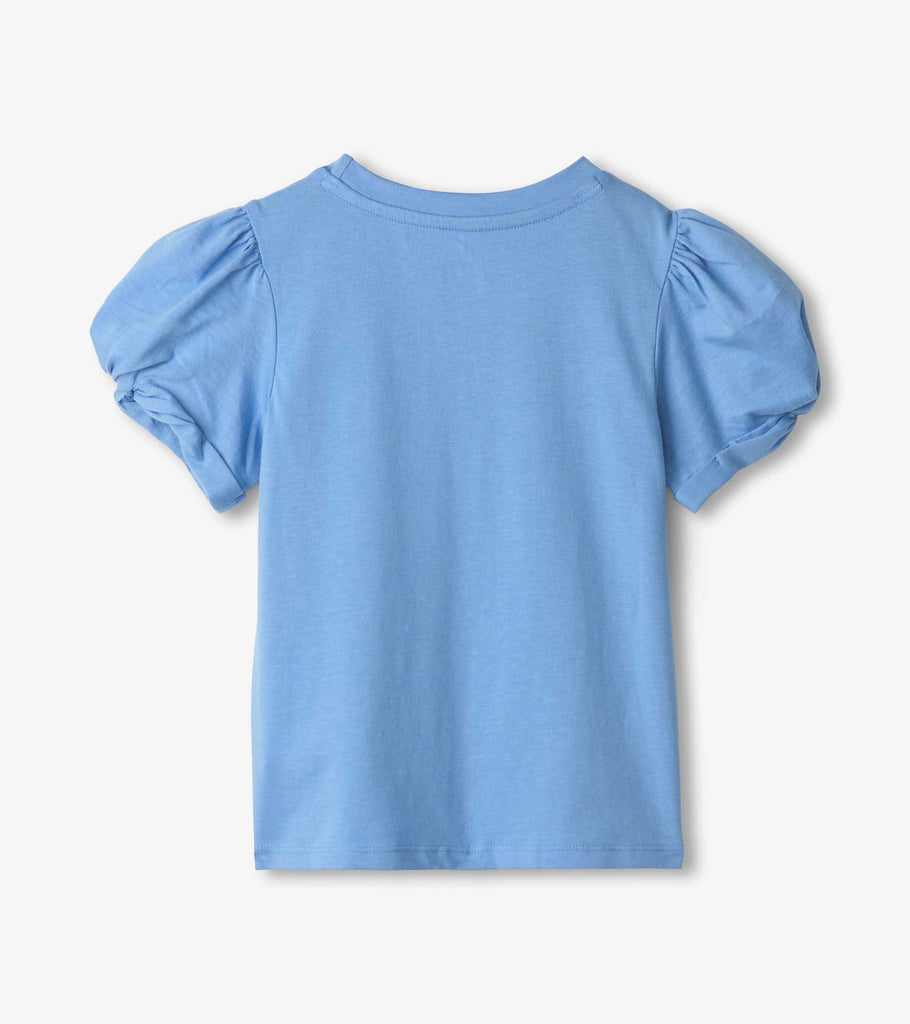 Twisted Sleeve Tee | Cornflower Blue