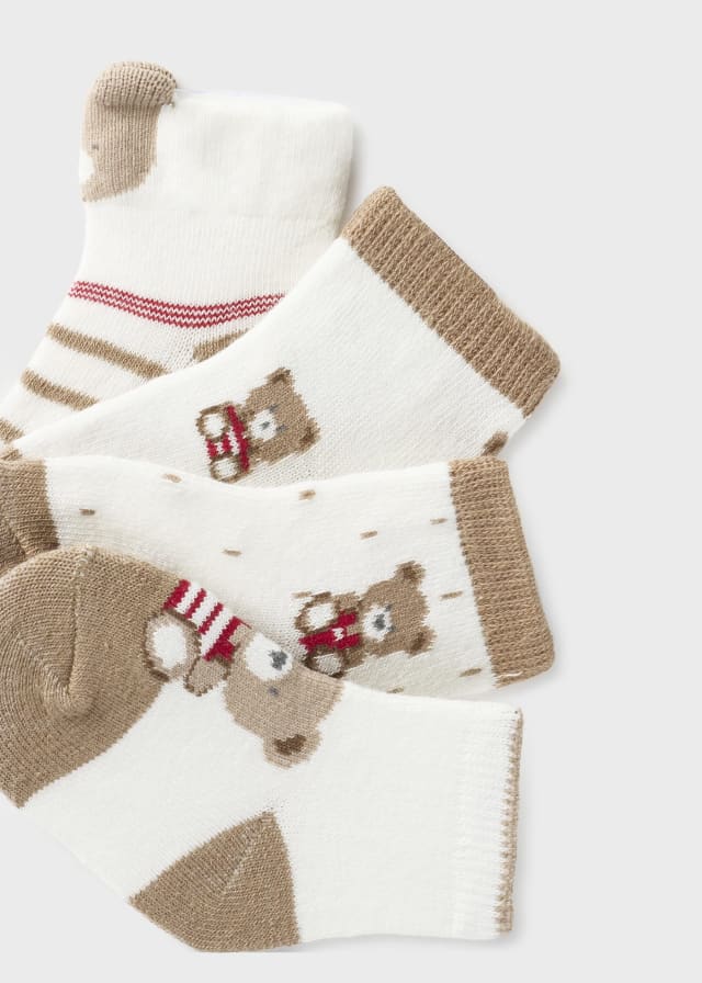 Teddy Bear 4-Pack Sock Set